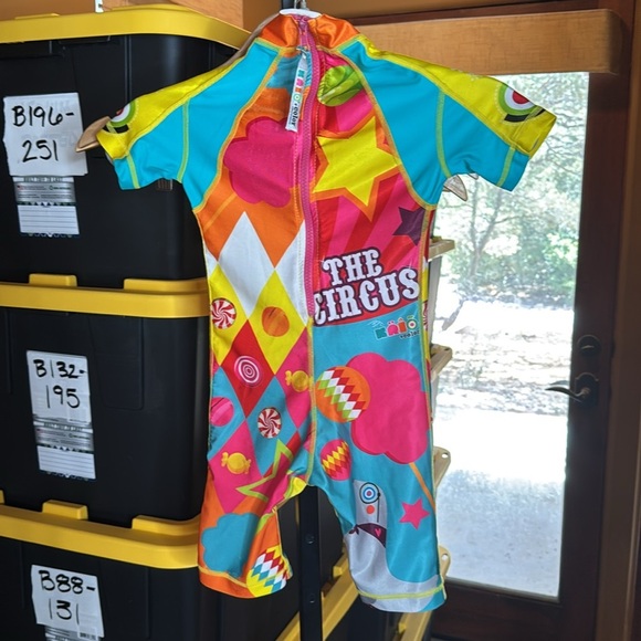 KRIO COLOR Elefante Circus UV Sunsuit Swimsuit UPF 50+ Protection Size 4-6 - Picture 8 of 13